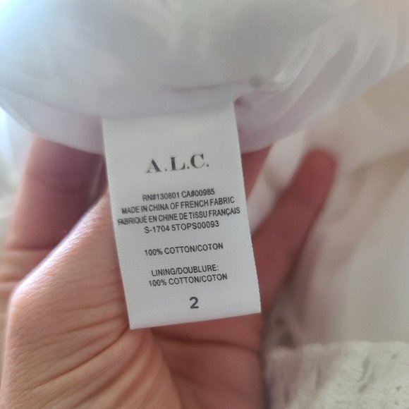 A.L.C. Off-The-Shoulder White Crochet Cheyenne Top - Picture 7 of 7